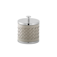 Small Round Box Covered With Hand Woven, small
